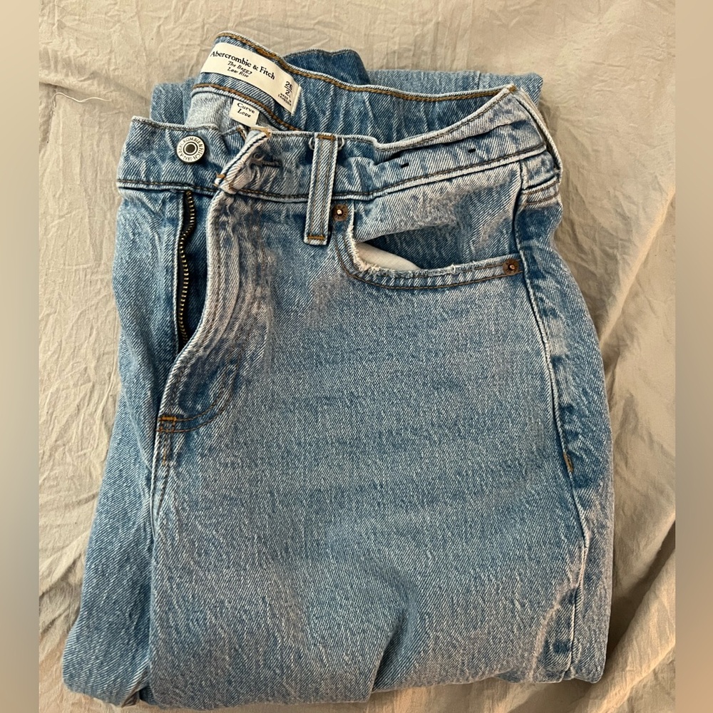 Abercrombie curve love long low rise baggy jeans